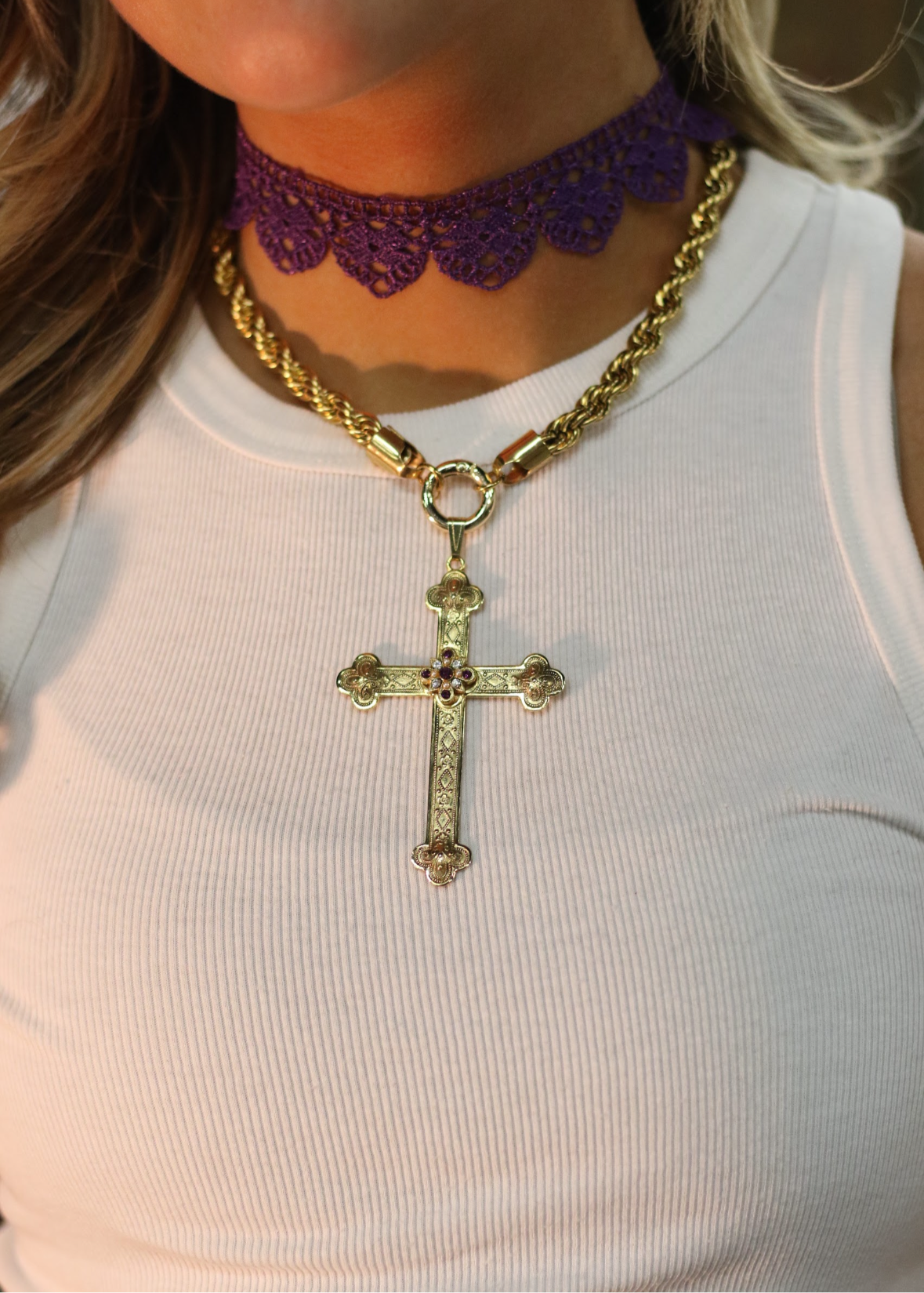 Solis Cross Chain Necklace