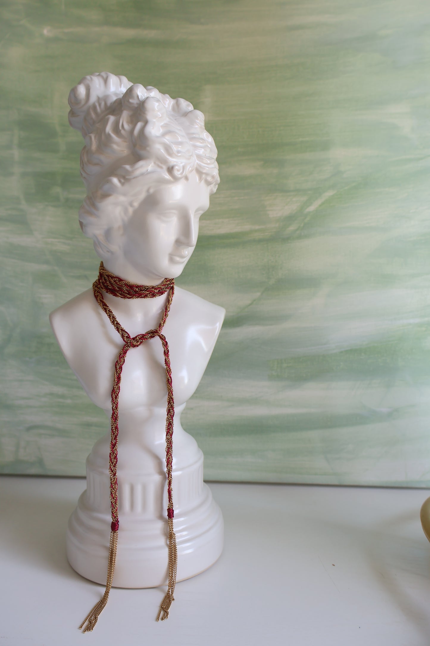Red Braided 18K Gold Plated Wrap