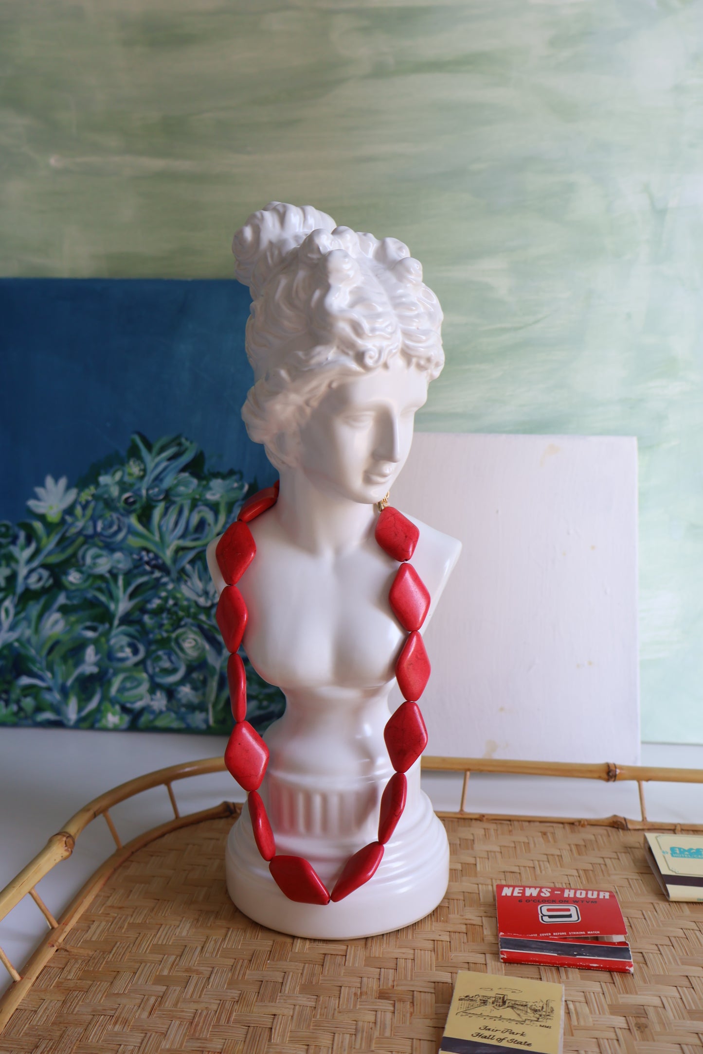 Red Relic Beaded Necklace