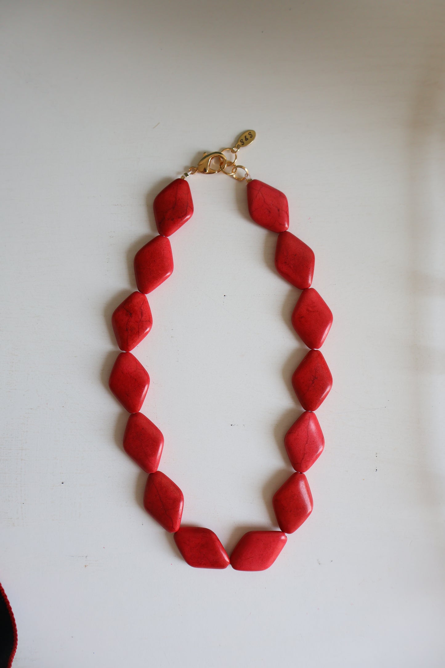 Red Relic Beaded Necklace