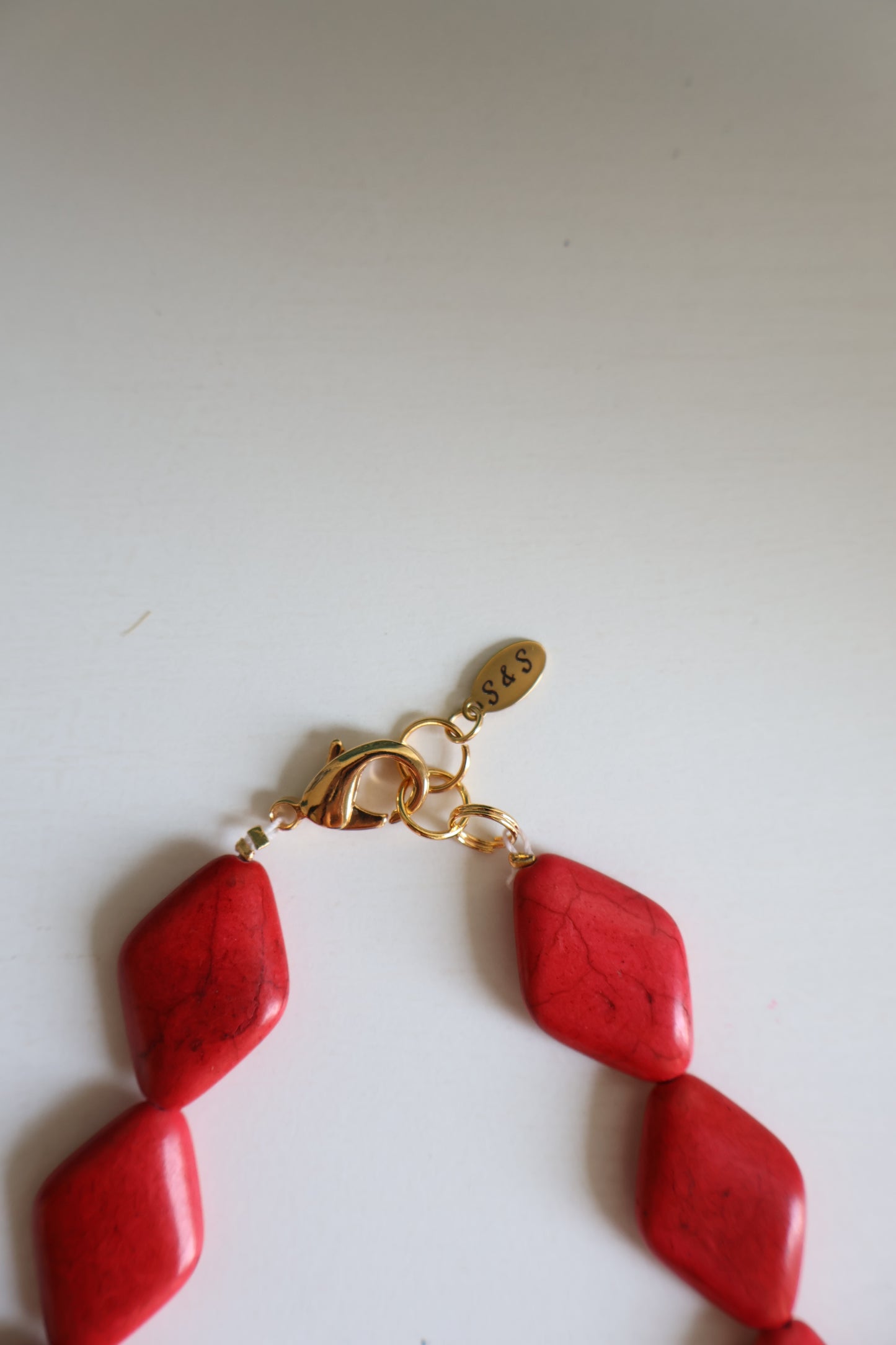 Red Relic Beaded Necklace