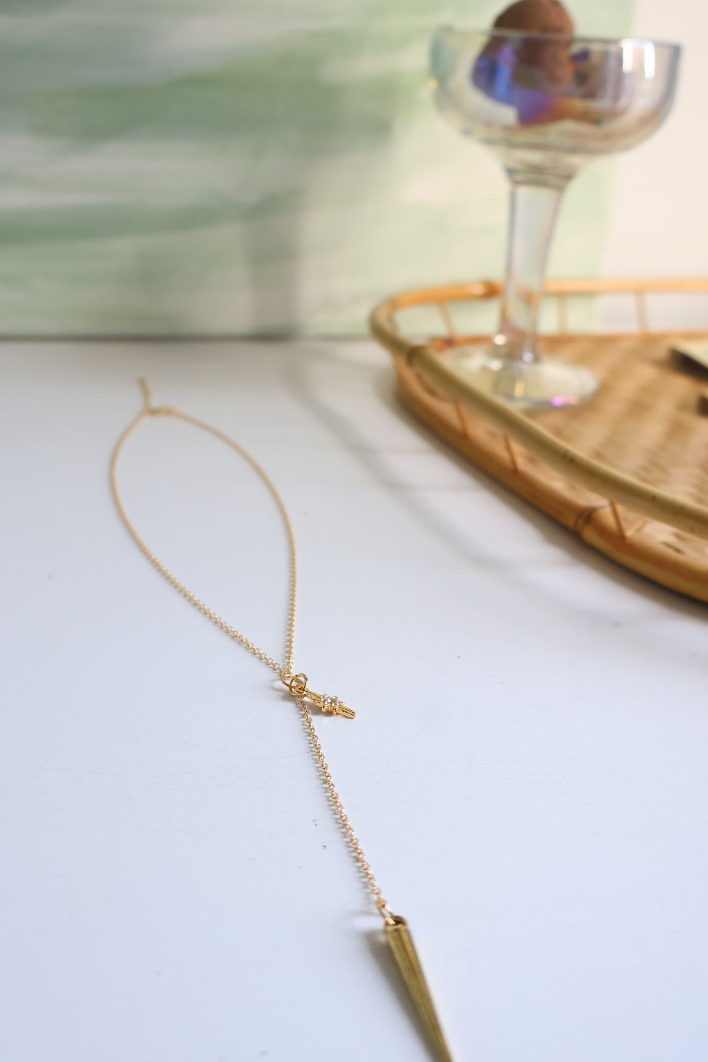 18K Gold Plated | Star Trail Lariat Necklace