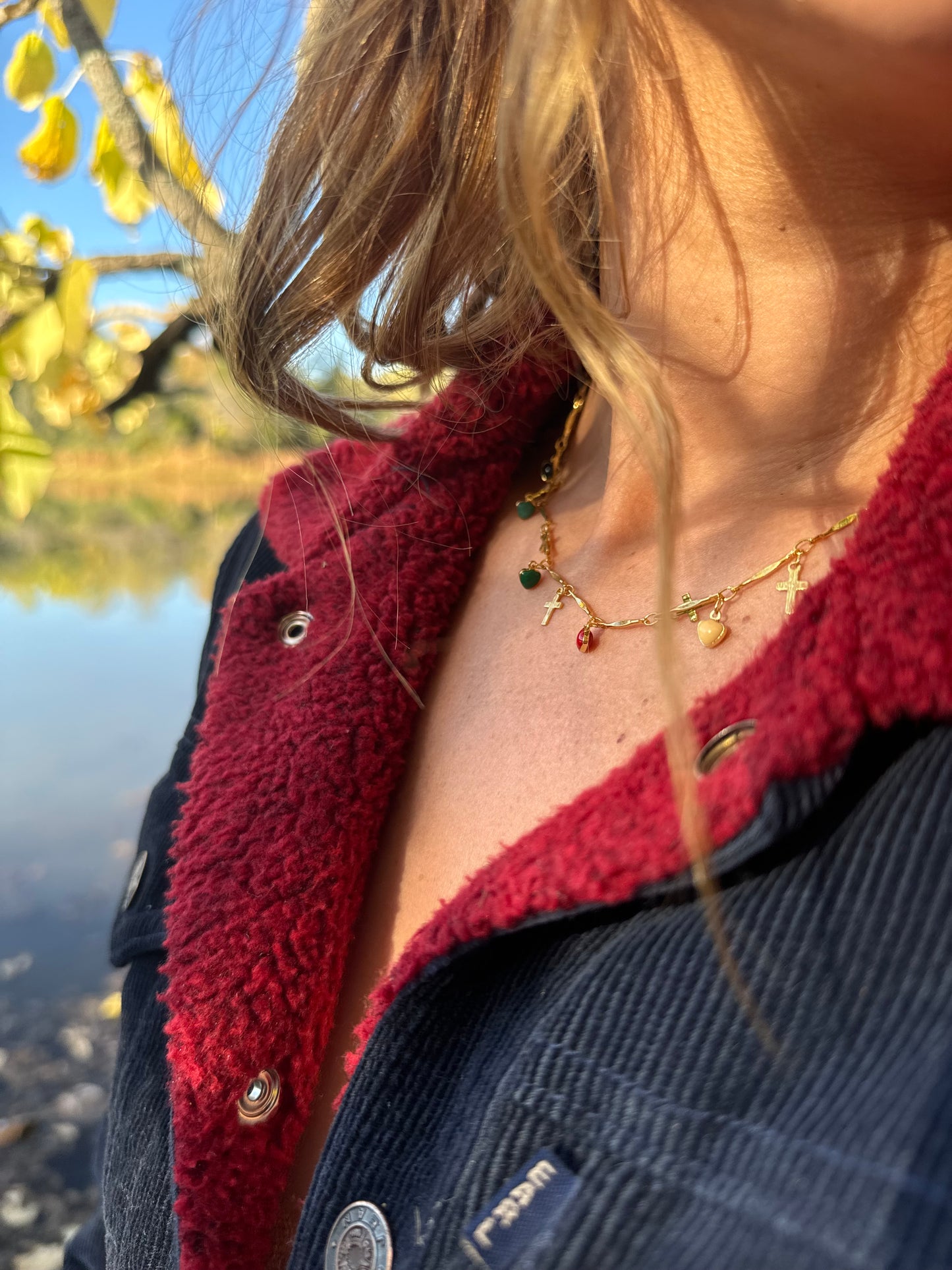 Golden Aura Charm Necklace