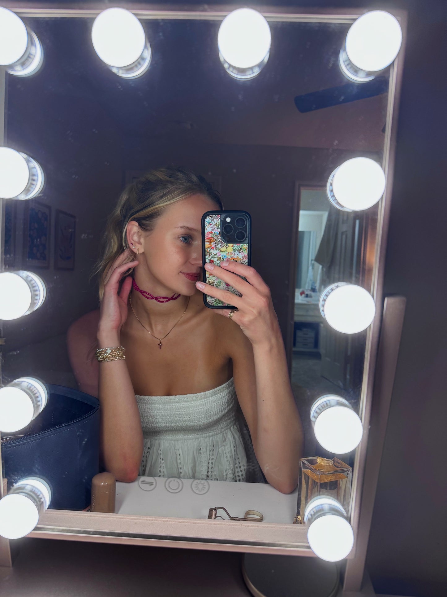 Bougainvillea Beaded Choker