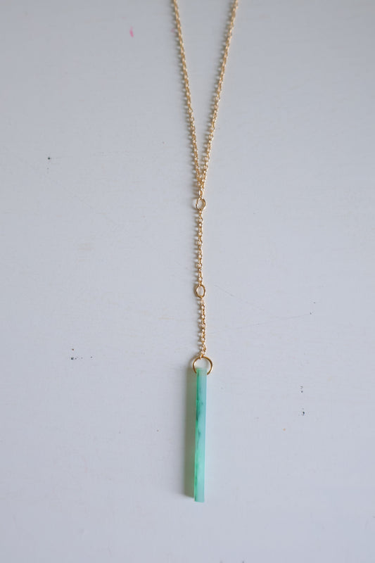 18K Gold Plated | Crystal Seafoam Necklace